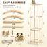 PPJOKERBOY 15.7 15.7 53.5 Stuffed Animal Storage Organizer, Wooden Plush Storage Tower with Elastic Cords, Space-Saving