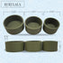 Stay Put 3pcs Suction Snack Cups for Babies and Toddlers, Dishwasher and Microwave Safe, Olive Green
