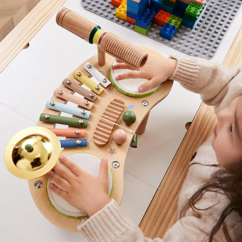 7 1 Set Set Set Asweets in Kids Drum for Toddlers Wooden Xylophone Musical Instruments Kit Play for Toddler Baby Drum