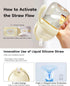 6-12 8oz,Yellow Dr.isla PPSU Weighted Straw Training Cup for Months Babies, Spill Proof Transition Sippy Cup for Bottle