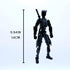 Pre-Assembly 3D Printed 5.54'' Dummy13 Action Figure - Multi-Jointed Tian13 Desktop Decoration, 12 in 1 Accessories