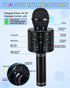 Kids Karaoke Microphone for Ages 3-12, Birthday Gifts for 5-12 Year Old Girls & Boys, Fun Toys for Teens - Black