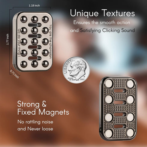 Fidget Toys Adults Metal Fidget Slider with Clear Stops and Sound (No Rattling Noise), Creative Magnetic Fidget Toy