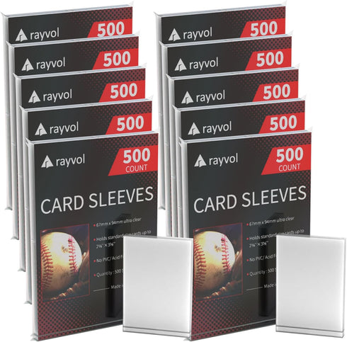 5000 Soft Penny Card Sleeves, 67 x 94mm Card Sleeves Fit 2-5/8''