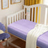 2 Pack, 28 52 8 Inch Entisn Satin Crib Sheets x x Soft Fitted Crib Mattress Sheets for Baby Girls, Light Purple Nursery