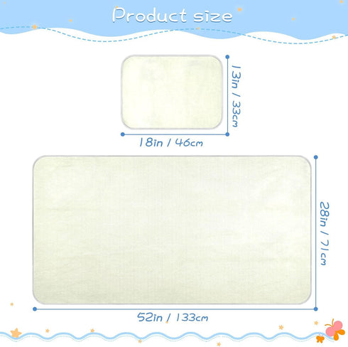 SyXIOP 28" 52" Yellow Cooling Baby Waterproof Crib Mattress pad x Reusable Mattress Protector Pads for Baby&Toddler