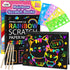 ZMLM Scratch Paper Art-Crafts Gift - 2 Pack Rainbow Notebooks for Kids Birthday Party Games, Pink