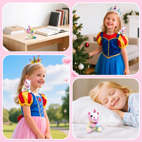 Yaozyety 3-8 Unicorn Plush Shoulder Magnet Stuffed Animal Toys, Cute Plushies Gift Present for Years Old Girls, Costume