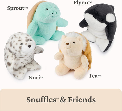 1 10 GUND Nuri Leopard Seal Plush, Premium Stuffed Animal for Ages and Up, White/Gray
