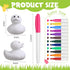 12 2 Inch 12 Jerify Pcs White Blank Rubber Ducks for Kids DIY St. Patrick's Day Creative Rubber Ducks with Pens
