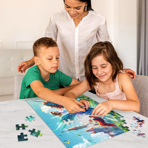 Puzzles for Kids Ages 4-8 Princess & Unicorn Puzzle for Girls Age 5-10 100 Piece Jigsaw Puzzles for Kids Ages 3-5 6-8 8-10 Year Old - Colorful Children Puzzles Educational Learning Puzzles Gifts