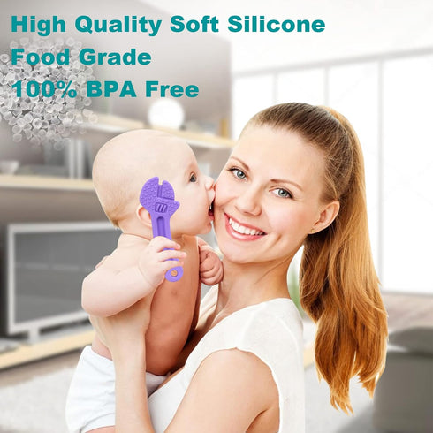 Baby Teething Toys, Silicone Baby Teether Chew Toys, BPA Free, Suitable for Infants Over 3 Months