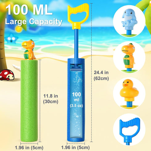 Water Gun, 6 Pack Super Soaker Blaster Squirt Guns for Swimming Pool Beach Summer Party Outdoor Games