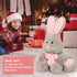 MorisMos Giant Bunny Stuffed Animal, 31.5'' Large Grey Rabbit Plush Toy with Pink Ears, Ideal Gift for Cuddling