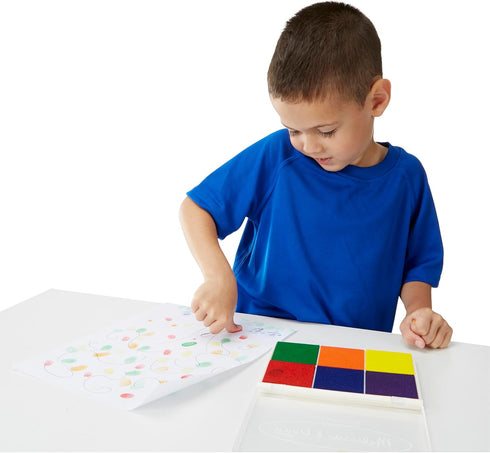 Melissa & Doug Rainbow Stamp Pad with 6 Washable Inks