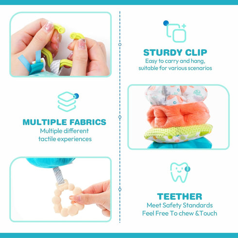 0-6-12-18 Jollybaby Baby Musical Pull String Hanging Toy for Stroller Car Seat Crib Play Gym, Plush Stuffed Whale Toy