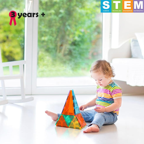 70PCS 3-8, STEM Magnetic Tiles Educational Toys for Kids Ages Montessori Sensory Magnet Blocks for Toddlers, Classroom