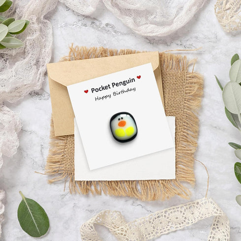 A Little Pocket Penguin Hug, Mini Cute Animal Decoration, Special Encourage Birthday Wedding Party Gift