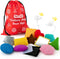 Texture Sensory Bean Bags, Set of 13 Toddler Sensory Toys for Babies, Shape Sensory Play with Storage Bag