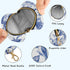 YETTASBIN Blue Flower Portable Pacifier Holder Case with Metal Hook Buckle & Zipper for Diaper Bag and Stroller