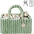 Blissful Diary Flannel Diaper Caddy Organizer, included Gift Packaging, Cozy Nursery Storage