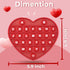 PETBSNVB Red Heart Shaped Pop Bubble Valentines Fidget Toy with Letters and Numbers, Xmas Gift Sensory Toy