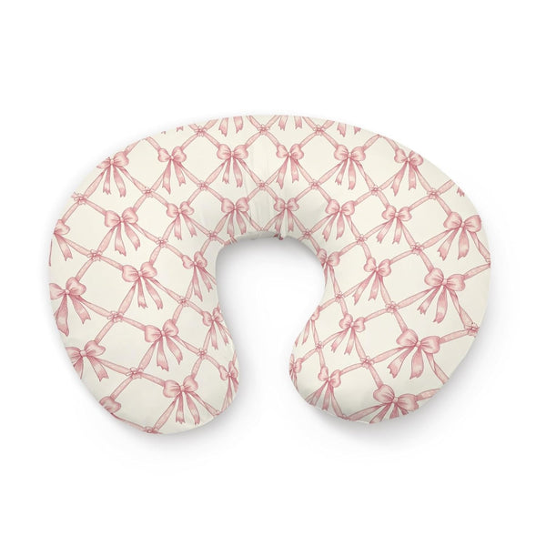 KuphiL10C Cute Bows Flowers Floral Pattern Nursing Pillow Cover, Unisex Bows Removable Breastfeeding