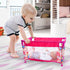 BABESIDE Baby Doll Crib, Baby Doll Bed for 17-21 Dolls, Foldable Baby Doll Playpen Toy Crib, Reborn Baby Doll Accessories with Storage Bag, Doll Pack n Play Kids Gift(Pink)