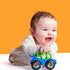 1 Pack, 3 Bright Starts Oball Easy Grasp Rattle & Roll Toy Sports Car BPA-Free Infant Crawling Toy, Age Months and up