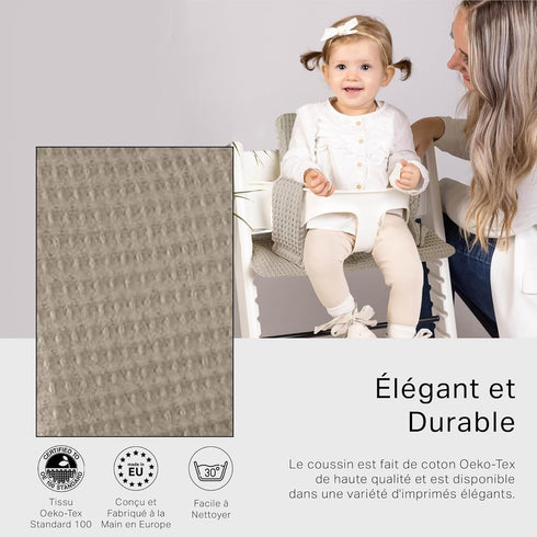 UKJE Cushion Compatible with Stokke Tripp Trapp - Soft Seat for Infants, Babies & Toddlers, High Chair Accessories
