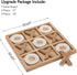NIKKY HOME Tic Tac Toe Game Coffee Table Decor, 10.6 Inch Rustic Wooden Board, Wood & White