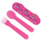 Nuby Toddler Utensils with Travel Case - Self-Feeding Fork & Spoon Set