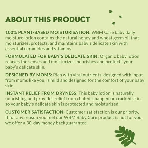 Care Baby Lotion, 6.8 oz (Pack of 3) - Nourishes & Protects Deeply with Natural Honey and Wheatgerm Oil
