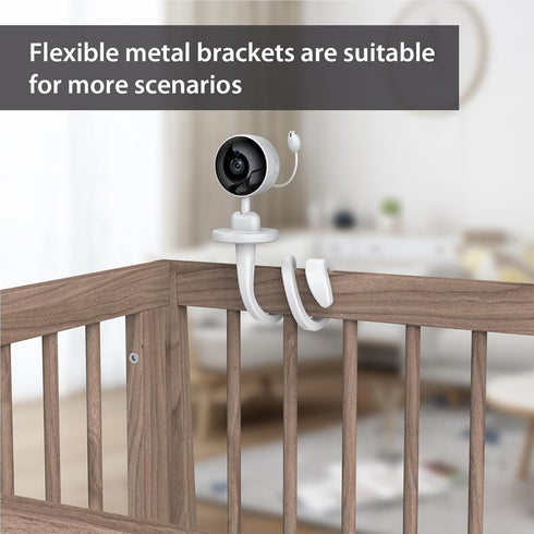 CQH 2 4 Baby Monitor with Camera and Audio, WiFi Indoor Video Baby Camera with Mount, Motion & Cry Detection, Temp