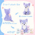 5 Set, 20 inches MaoGoLan Large Fox Plush Stuffed Animal, Pcs Stuffed Foxes Plush Toy Purple Mama Fox Toy with Babies