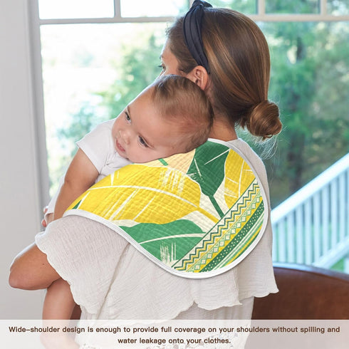 decor gift Summer 4 Pack 22x11in Cotton Burp Cloths Baby Soft and Absorbent? Lemon Yellow Green Leaves Baby Rags