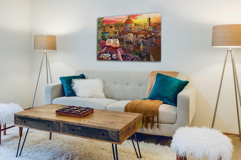 Ravensburger Cozy Wine Terrace 500 Piece Large Format Jigsaw Puzzle, Unique Softclick Technology
