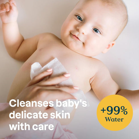 72 Count ATTITUDE Baby Wipes Unscented, For Sensitive Skin with Oat, Natural Origin, Dermatollogically Tested