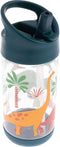 Stephen Joseph Kids Flip Top Water Bottle, 10 oz Tritan BPA Free, Back to School Bottle for Girls & Boys, Blue Dino