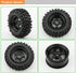 4X 1:10 RC Off-Road Car Wheel Tires, 5 Spokes Wheel Rim, 12 mm Hex RC Parts