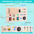 Busy Board Toddler Montessori Toys with LED Light Switch, Sensory Wall Panel for Busy Toddlers 1-3