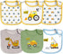 Maiwa 6 Pack Waterproof Cotton Baby Bibs - Snaps for Baby Boys Girls Teething, Drooling, and Feeding