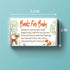 Woodland Creature Books for Baby Shower Request Cards (50 Pack) - Baby Shower Invitation Inserts
