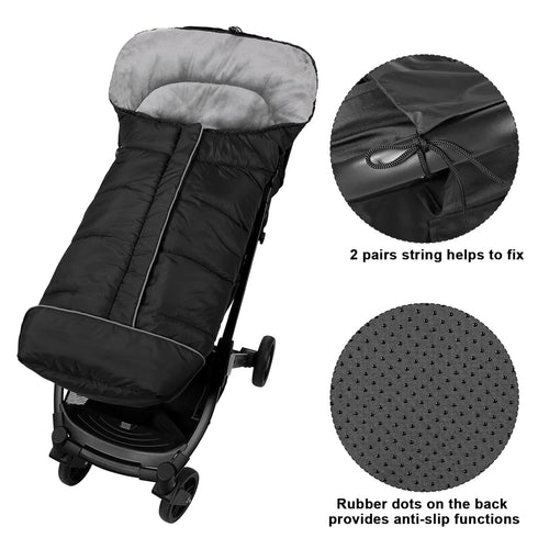 Yoofoss Winter Stroller Cover - Universal Toddler Footmuff, Water Resistant Coral Baby Stroller Bunting Sleeping Bag