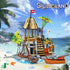 NERCISU Sets 8-12 (533 Pirate Skull Island Building Toys with Pirate Ship, Skeleton, Prison, Cannon, Sailing Adventure