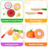 Set 1-3, 1 2 3 ATOYUS Wooden Play Food Toys for Toddlers Kids Toy Play Kitchen Accessories, Cutting Fruits Pretend Food