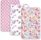 AMROSE 3 Pack Soft Mini Crib Sheets, Microfiber Pack N Play Sheets Set