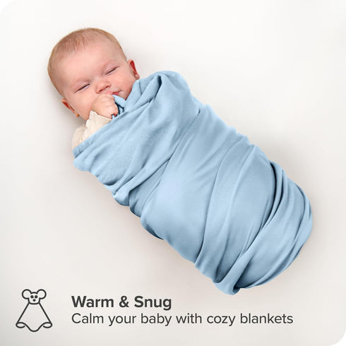 100% 6-Pack Bare Home Flannel Receiving Blanket, Premium Cotton Flannel Receiving Blankets, Flannel Receiving Blankets