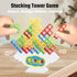 64 22 6-12 Pcs Stacking Tower Game with Cards, Giant Tumble Balance Game for Kids, Family Games for Kids and Adults