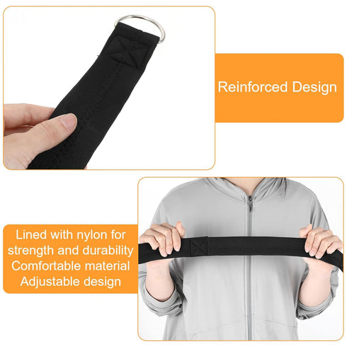 Xinjoduz Non-Slip Stroller Handle Straps for Bags, Universal Adjustable Stroller D Ring Clips and Hooks, Heavy-Duty